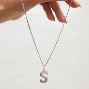 Letter "S" Pendant Sterling Silver Circa 1970s - Karina Constantine