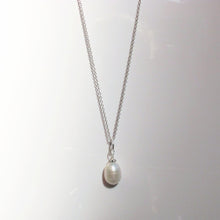 Load image into Gallery viewer, Pearl Drop Charm Pendant Sterling Silver
