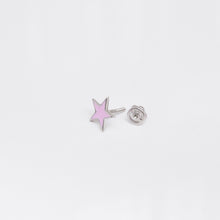 Load image into Gallery viewer, Pink Enamel Stars Stud Earrings Sterling Silver - Karina Constantine
