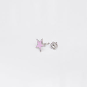 Pink Enamel Stars Stud Earrings Sterling Silver - Karina Constantine