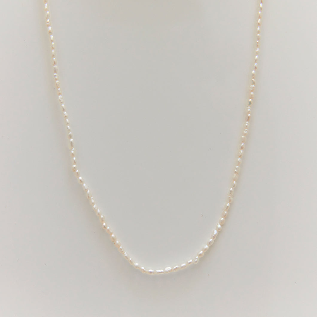 Seed Pearl Beaded Necklace Sterling Silver - Karina Constantine