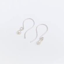 Load image into Gallery viewer, Seed Pearl Hook Earrings Sterling Silver
