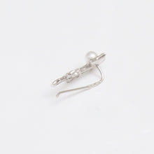 Load image into Gallery viewer, Silver Stars Pearl Earring Sterling Silver - Karina Constantine
