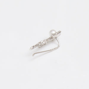 Silver Stars Pearl Earring Sterling Silver - Karina Constantine