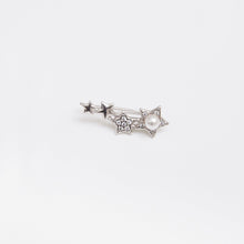 Load image into Gallery viewer, Silver Stars Pearl Earring Sterling Silver - Karina Constantine
