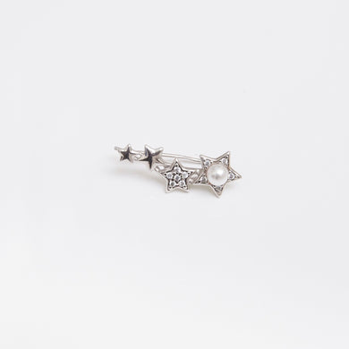 Silver Stars Pearl Earring Sterling Silver - Karina Constantine