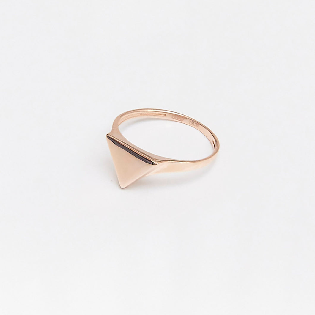 Triangle Geometric Ring 14-Karat Rose Gold - Karina Constantine 