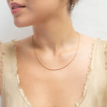 Load image into Gallery viewer, Gold Short Rope Chain Necklace 14-Karat Rose Gold - Karina Constantine Jewellery
