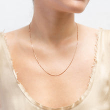 Load image into Gallery viewer, Gold Medium Venetian Box Chain Necklace 14-Karat Rose Gold - Karina Constantine Jewellery
