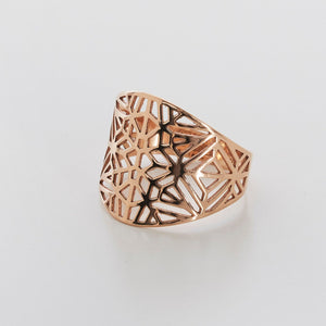 Filigree Statement Ring 14-Karat Rose Gold - Karina Constantine Jewellery