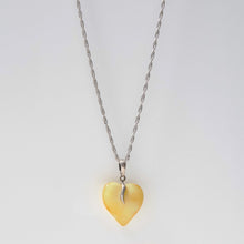 Load image into Gallery viewer, Amber Heart Pendant Necklace Sterling Silver - Karina Constantine jewellery
