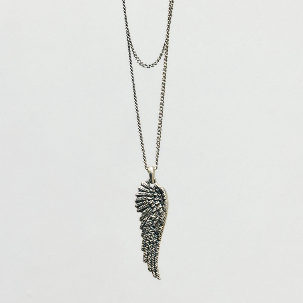 Angel Wing Pendant Necklace Sterling Silver - Karina Constantine jewellery