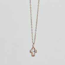 Load image into Gallery viewer, Gem Cross Pendant 14-Karat Rose Gold - Karina Constantine jewellery
