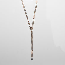 Load image into Gallery viewer, Paperclip Chain Necklace 14-Karat Rose Gold - Karina Constantine jewellery
