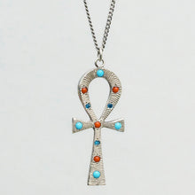 Load image into Gallery viewer, Egyptian Cross Pendant Necklace Sterling Silver - Karina Constantine jewellery
