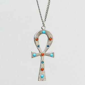 Egyptian Cross Pendant Necklace Sterling Silver - Karina Constantine jewellery