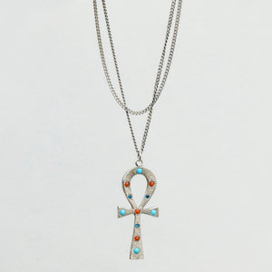 Egyptian Cross Pendant Necklace Sterling Silver - Karina Constantine jewellery