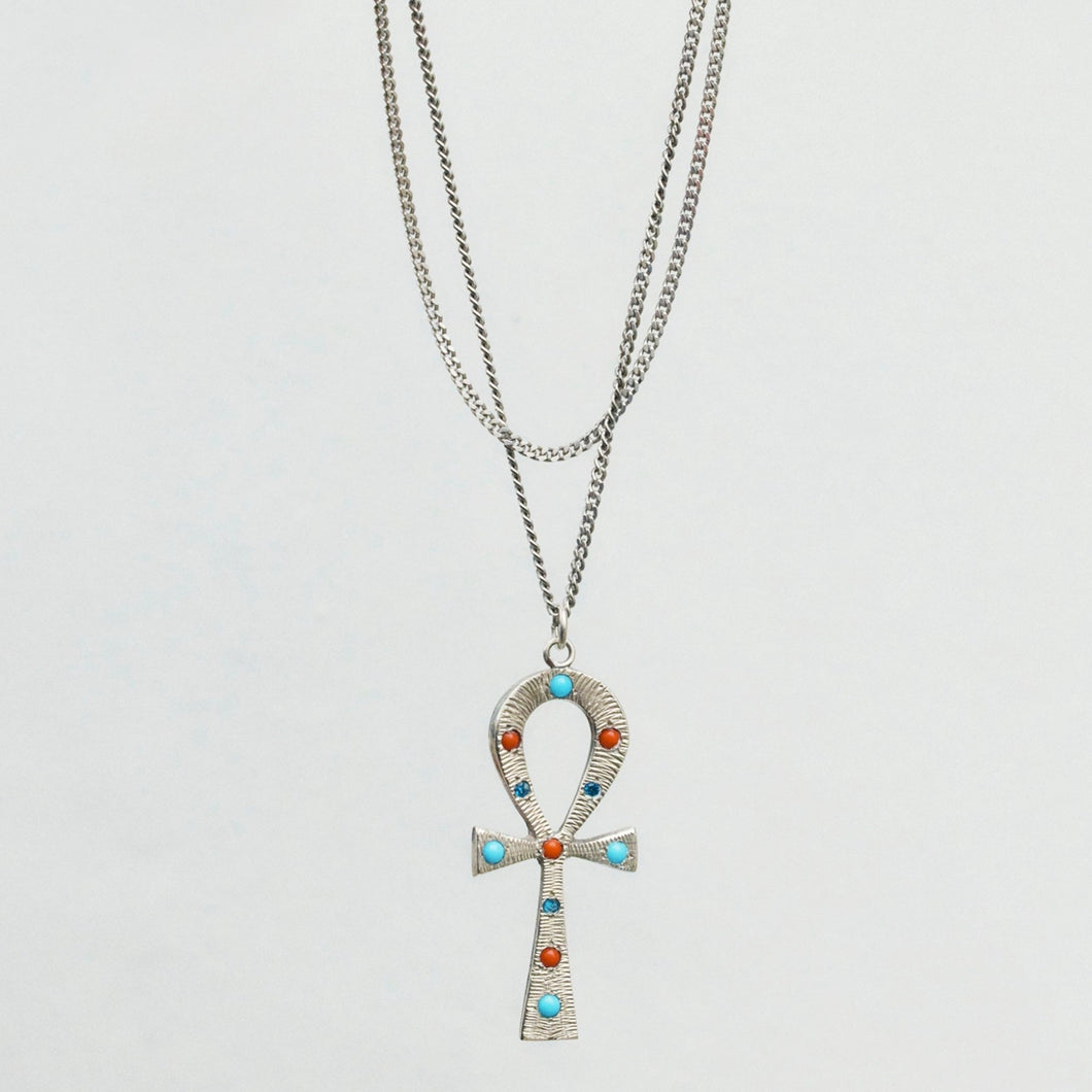 Egyptian Cross Pendant Necklace Sterling Silver - Karina Constantine jewellery