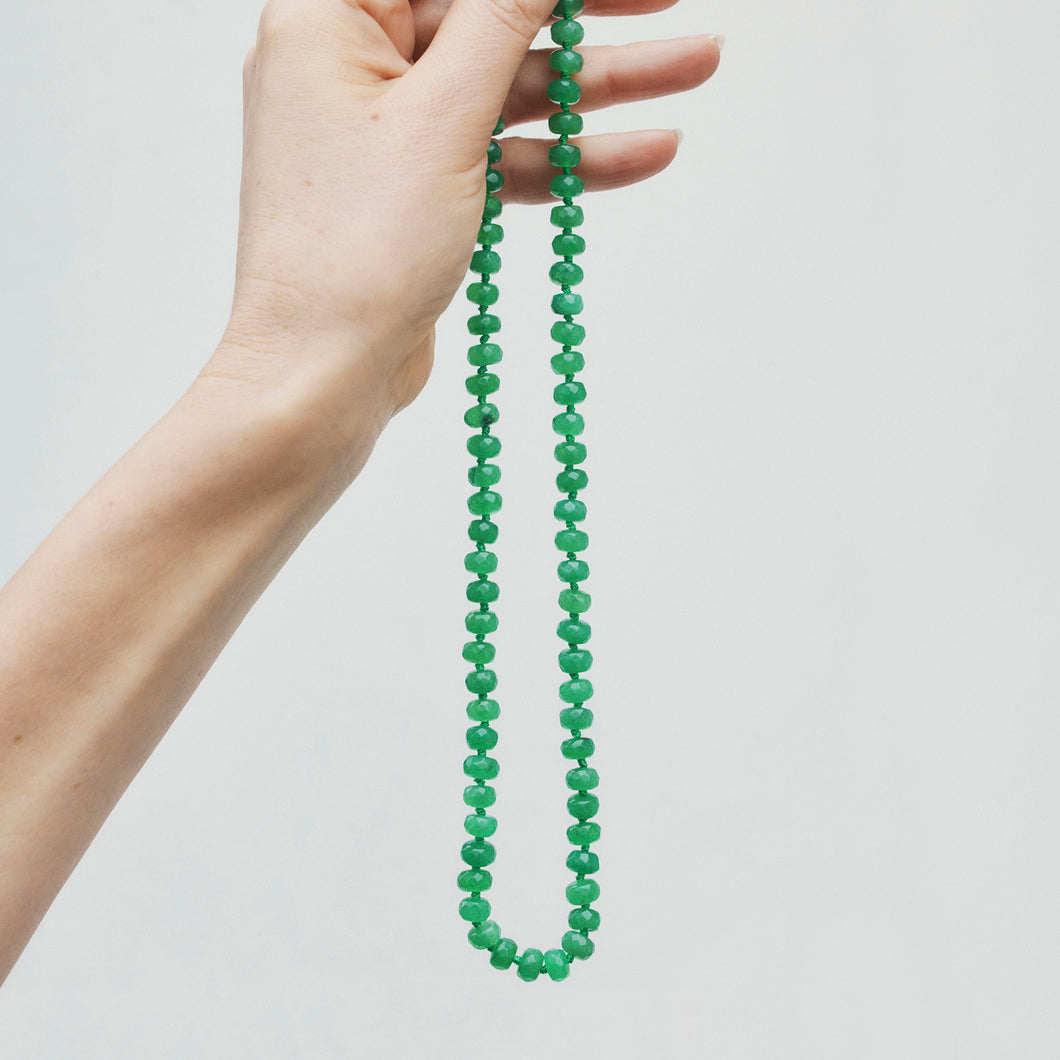 Emerald Gemstone Bead Necklace - Karina Constantine jewellery