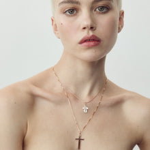 Load image into Gallery viewer, Enamel Cross Pendant 14-Karat Rose Gold - Karina Constantine Jewellery
