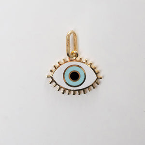 Evil Eye Pendant Charm 18-Karat Yellow Gold - Karina Constantine jewellery