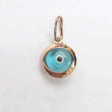 Load image into Gallery viewer, Evil Eye Pendant Charm 14-Karat Rose Gold - Karina Constantine Jewellery
