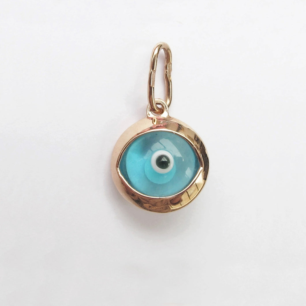 Evil Eye Pendant Charm 14-Karat Rose Gold - Karina Constantine Jewellery