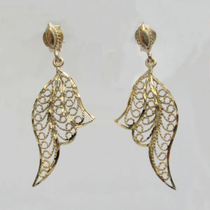 Filigree Earrings 9-Karat Yellow Gold Circa 1970s - Karina Constantine Jewellery