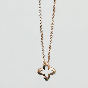 Floating Diamond Lucky Clover Charm Pendant 14-Karat Rose Gold - Karina Constantine jewellery