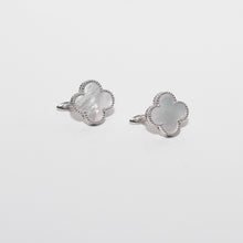 Load image into Gallery viewer, Four Leaf Clover Mother of Pearl Earrings Sterling Silver - Karina Constantine
