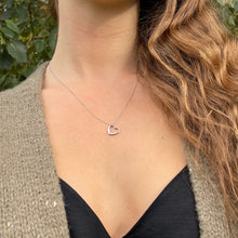 Load image into Gallery viewer, Open Heart Pendant Necklace Sterling Silver - Karina Constantine jewellery
