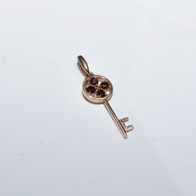 Load image into Gallery viewer, Garnet Key Pendant 14-Karat Rose Gold - Karina Constantine jewellery
