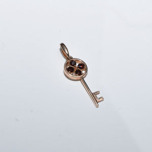 Garnet Key Pendant 14-Karat Rose Gold - Karina Constantine jewellery