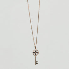 Load image into Gallery viewer, Garnet Key Pendant 14-Karat Rose Gold - Karina Constantine jewellery
