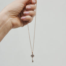 Load image into Gallery viewer, Garnet Key Pendant 14-Karat Rose Gold - Karina Constantine jewellery
