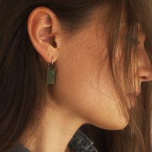 Load image into Gallery viewer, Green Jade Earrings Sterling Silver - Karina Constantine Jewellery
