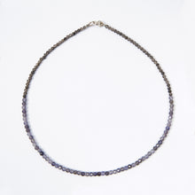 Load image into Gallery viewer, Grey Cordierite Beaded Gemstone Choker Sterling Silver - Karina Constantine jewellery
