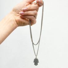 Load image into Gallery viewer, Hamsa Hand Necklace Sterling Silver - Karina Constantine jewellery
