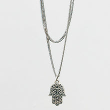 Load image into Gallery viewer, Hamsa Hand Necklace Sterling Silver - Karina Constantine jewellery
