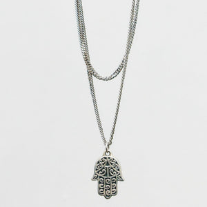 Hamsa Hand Necklace Sterling Silver - Karina Constantine jewellery