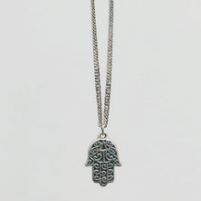 Load image into Gallery viewer, Hamsa Hand Necklace Sterling Silver - Karina Constantine jewellery
