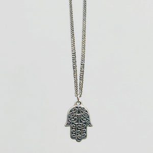 Hamsa Hand Necklace Sterling Silver - Karina Constantine jewellery