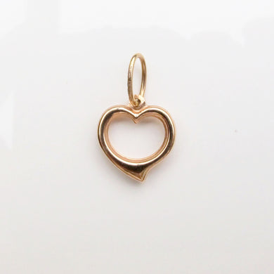 Open Heart Charm Pendant 14-Karat Rose Gold - Karina Constantine jewellery
