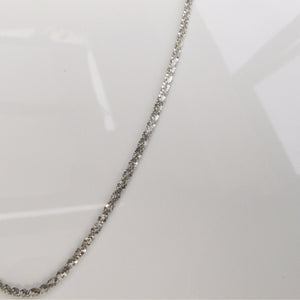 Silver Glitter Margarita Twisted Rock Chain Necklace Sterling Silver - Karina Constantine jewellery