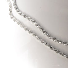 Load image into Gallery viewer, Silver Long Rope Chain Necklace Sterling Silver - Karina Constantine jewellery
