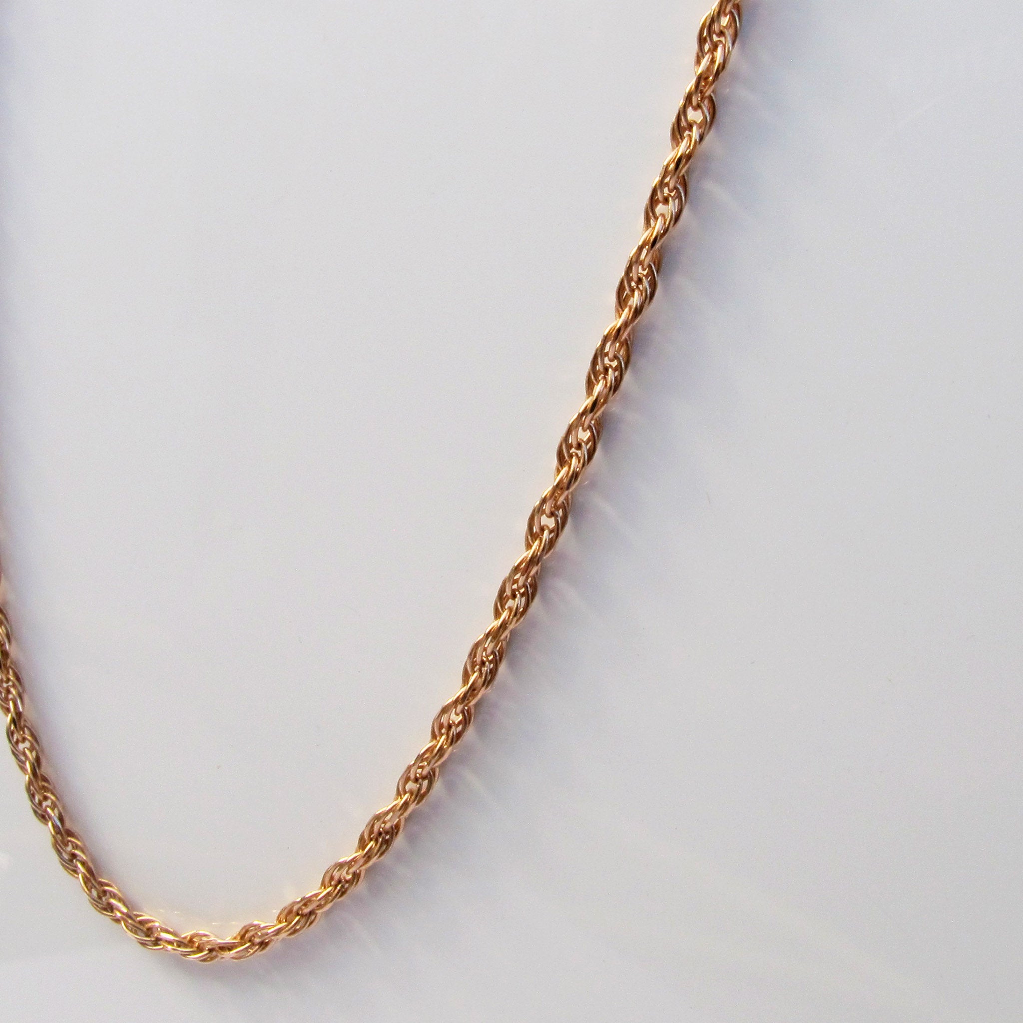 Gold Short Rope Chain Necklace 14-Karat Rose Gold -Karina