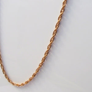 Gold Short Rope Chain Necklace 14-Karat Rose Gold - Karina Constantine Jewellery