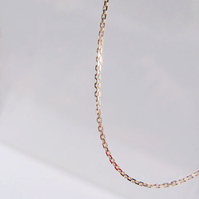 Gold Short Diamond Cable Chain 14-Karat Rose Gold - Karina Constantine jewellery