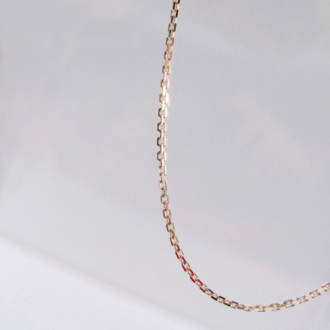 Gold Short Diamond Cable Chain 14-Karat Rose Gold - Karina Constantine jewellery