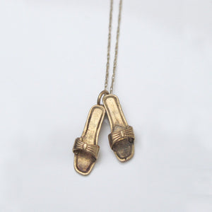 Gold Mules Charm Pendant 9-Karat Yellow Gold Circa 1900s - Karina Constantine jewellery